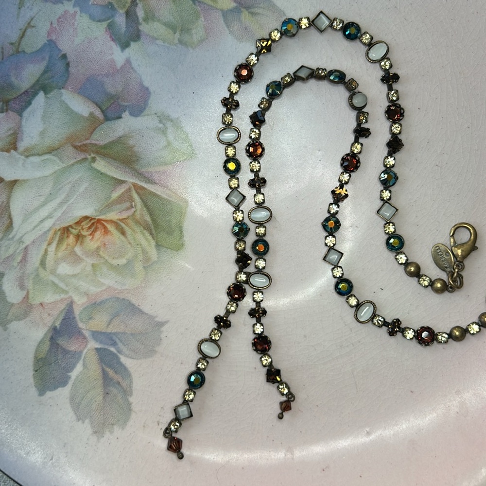 RARE Sorrelli Lariat Y Necklace w Swarovski Crystals $297.50 Retail Value